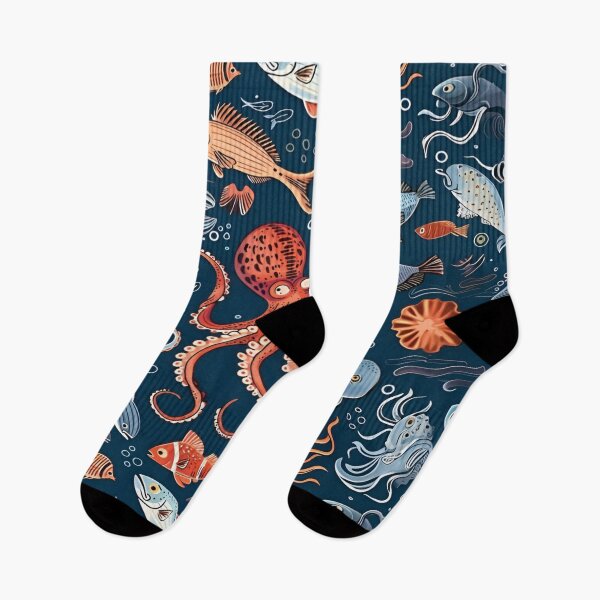 Item preview, A Vibrant Exploration of Ocean Depths A Lively Pattern Featuring a Colorful Array of Marine Life, Including Fish, Octopuses, and Other Aquatic Creatures designed and sold by Matt_Smith.