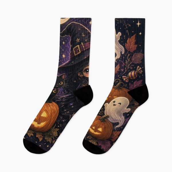 Item preview, Cute Witch Halloween Magic Night designed and sold by Naynners Designs.