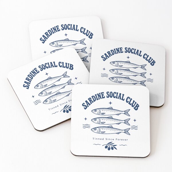 Item preview, Vintage Sardine Fish Illustration Club Emblem designed and sold by Yellowriversss.