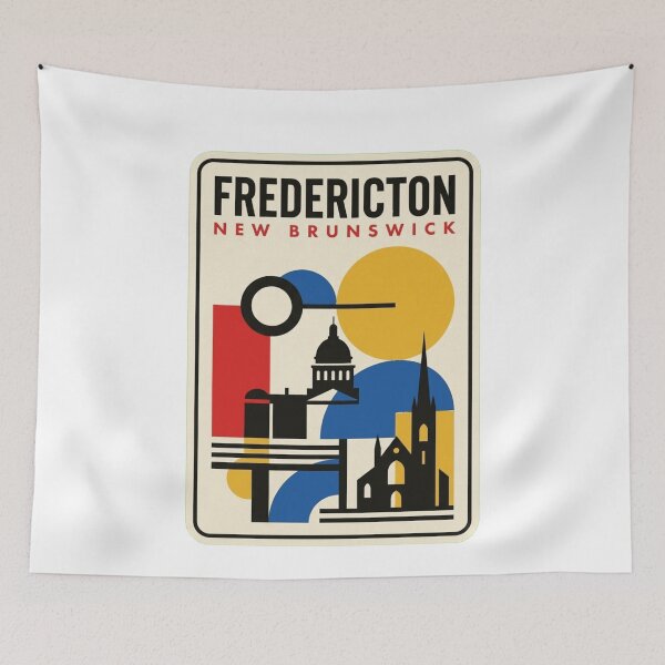 Item preview, Retro Fredericton Bauhaus Geometric Skyline designed and sold by k3rstman1.