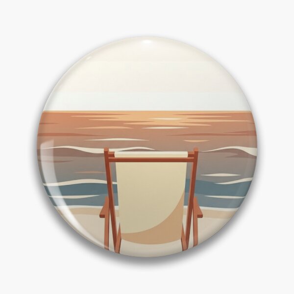 Item preview, Single Beach Chair | Minimalist Coastal Illustration designed and sold by Zaramodo.