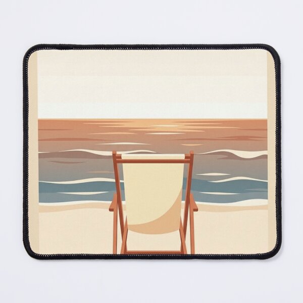 Item preview, Single Beach Chair | Minimalist Coastal Illustration designed and sold by Zaramodo.