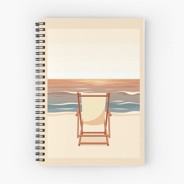 Item preview, Single Beach Chair | Minimalist Coastal Illustration designed and sold by Zaramodo.