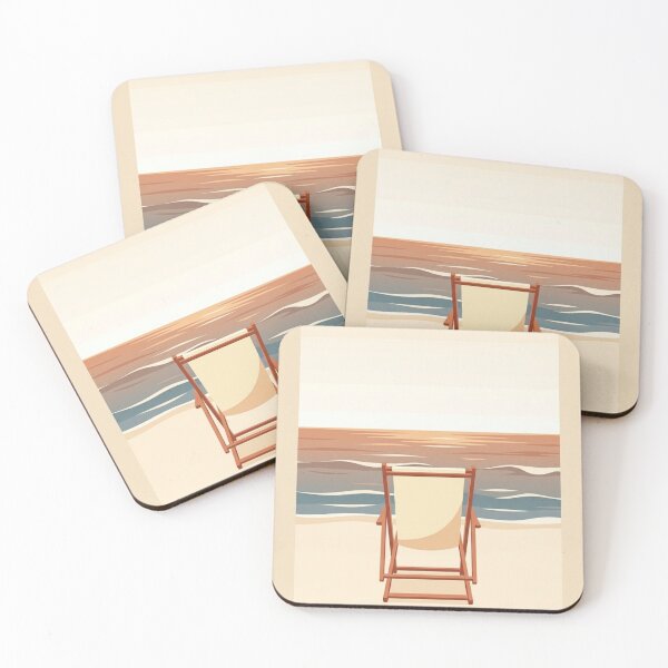 Item preview, Single Beach Chair | Minimalist Coastal Illustration designed and sold by Zaramodo.