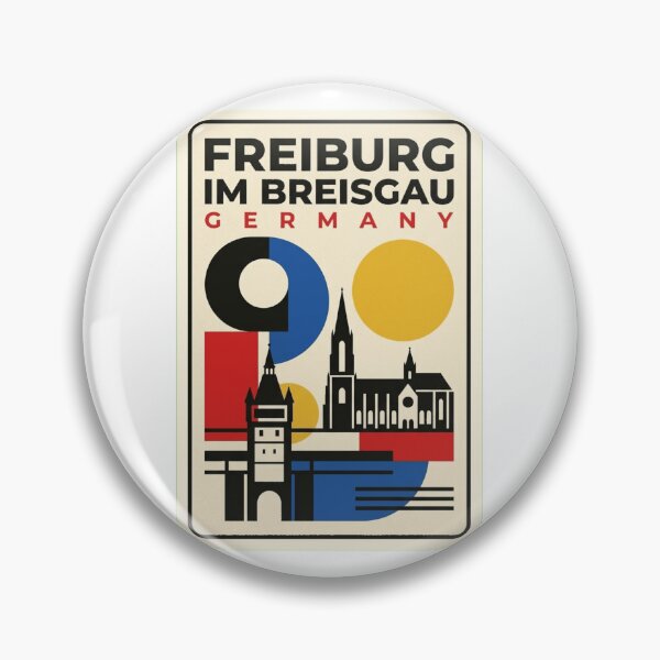 Item preview, Retro Freiburg Im Breisgau Bauhaus Geometric Skyline designed and sold by k3rstman1.