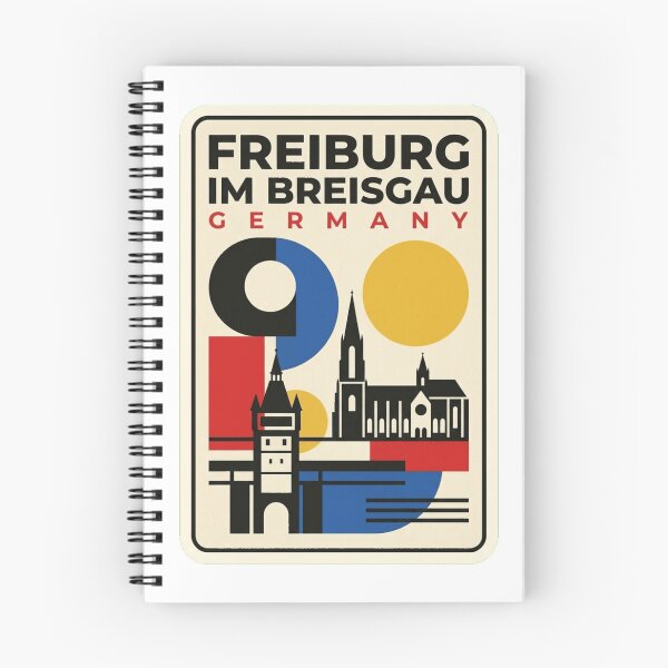 Item preview, Retro Freiburg Im Breisgau Bauhaus Geometric Skyline designed and sold by k3rstman1.