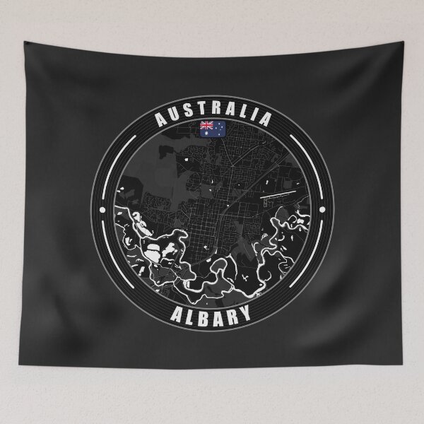 Item preview, Albury Australia City Map  designed and sold by Thistle-TShop.