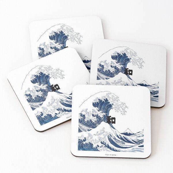 Item preview, Wa - Harmony | Japanese Great Wave | Japanese Design designed and sold by JapanMemoir.