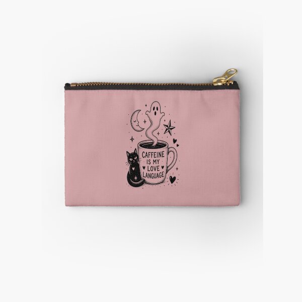 Item preview, Caffeine Is My Love Language Ghost Cat Coffee designed and sold by creativerooney.