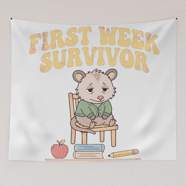 Item preview, Funny Tired Possum First Week of School Kids Art designed and sold by Yellowriversss.