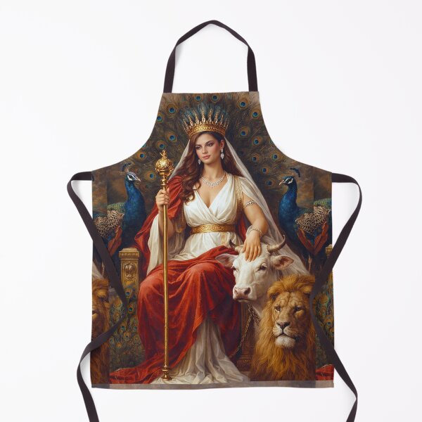 Artikelvorschau, Göttin Hera mit Pfauen, Löwe und Kuh. entworfen und verkauft von GalleryKauffeld.
