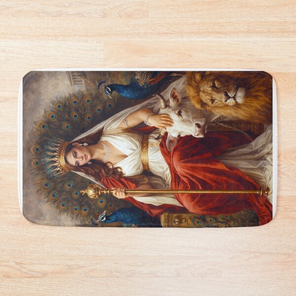 Item preview, Goddess Hera with peacocks, lion and cow. designed and sold by GalleryKauffeld.