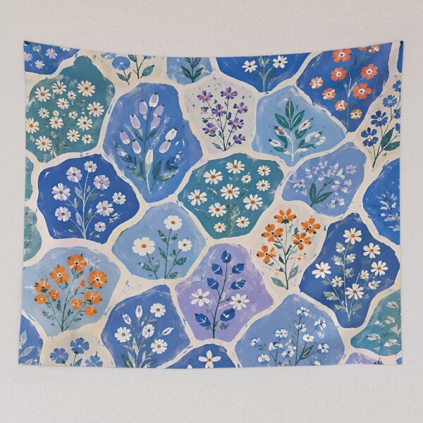 Item preview, Botanical Mosaic A Vibrant Fusion of Nature's Palette Captured in Charming Floral Patterns designed and sold by Matt_Smith.