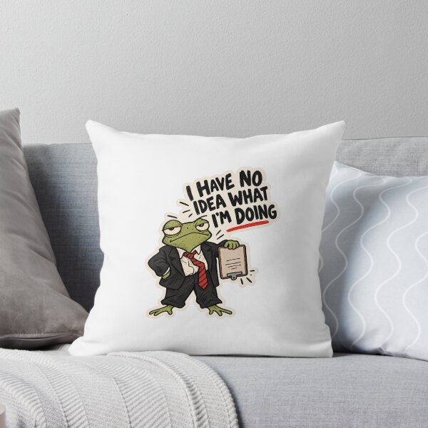 Item preview, I Have No Idea What I'm Doing Frog in Suit - Funny Work Humor designed and sold by VYBEHAUS.