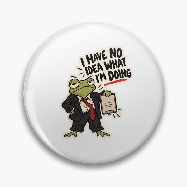 Item preview, I Have No Idea What I'm Doing Frog in Suit - Funny Work Humor designed and sold by VYBEHAUS.