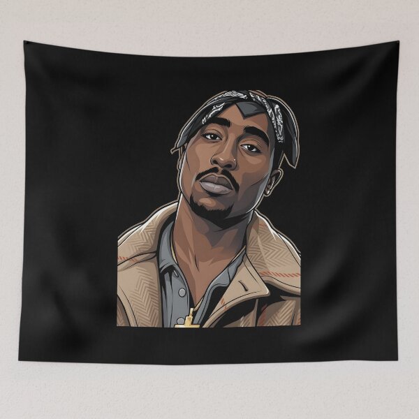 Item preview, Tupac Shakur Vector Art designed and sold by titanputra.
