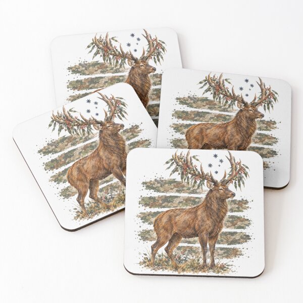 Item preview, Watercolor Stag Deer Camo Hunting Season designed and sold by Yellowriversss.
