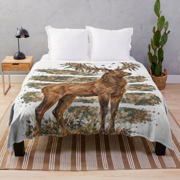 Item preview, Watercolor Stag Deer Camo Hunting Season designed and sold by Yellowriversss.