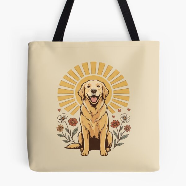 Item preview, Vintage Golden Retriever Sunshine Dog T-Shirt Graphic with "Good Days Start with a Wag" designed and sold by BiniClicks.