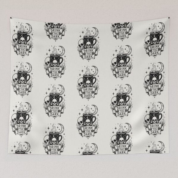 Item preview, Drink The Dark Gothic Skull Coffee designed and sold by creativerooney.