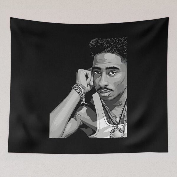 Item preview, Tupac Shakur Vector Art designed and sold by titanputra.