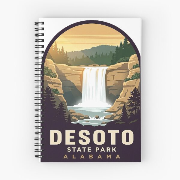 Item preview, DeSoto Falls State Park Alabama Vintage WPA Sticker designed and sold by DetourDgn.