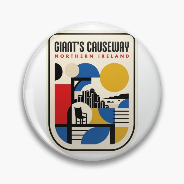 Item preview, Retro Giant'S Causeway Bauhaus Geometric Skyline designed and sold by k3rstman1.