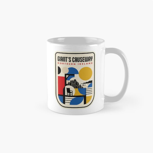 Item preview, Retro Giant'S Causeway Bauhaus Geometric Skyline designed and sold by k3rstman1.