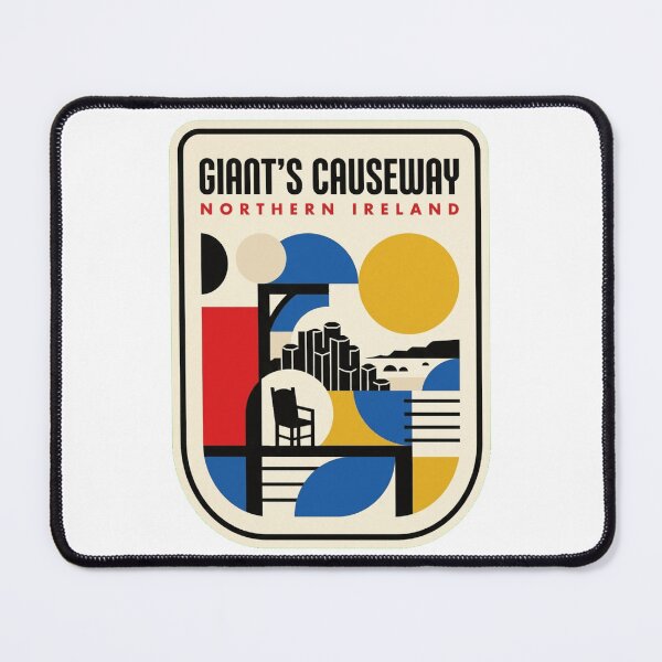 Item preview, Retro Giant'S Causeway Bauhaus Geometric Skyline designed and sold by k3rstman1.