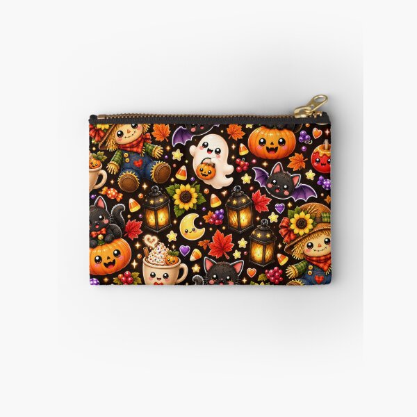 Item preview, Kawaii Halloween Fall Pattern – Cute Scarecrow, Ghost, Black Cat, Pumpkins & Autumn Candy Design designed and sold by ALH Apparel.