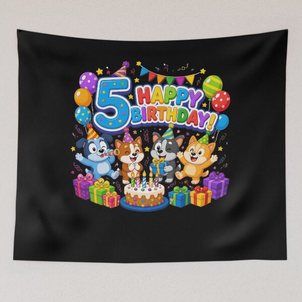Item preview, Bluey 5th Birthday Happy Birthday designed and sold by visionnen.