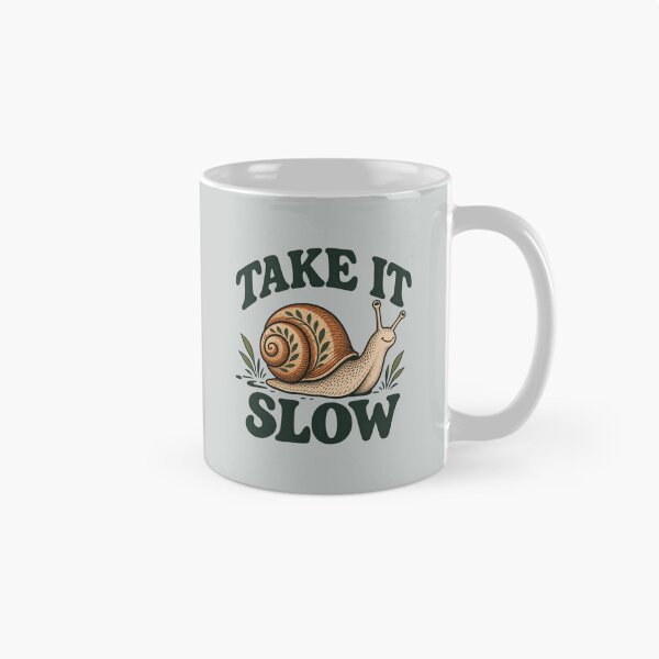 Item preview, Take It Slow Cute Vintage Snail Quote Retro Nature Art designed and sold by SeJaa.