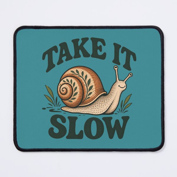 Item preview, Take It Slow Cute Vintage Snail Quote Retro Nature Art designed and sold by SeJaa.