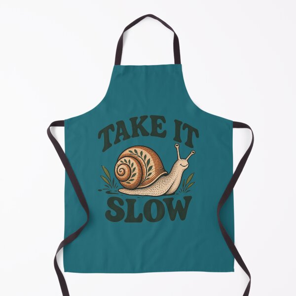 Item preview, Take It Slow Cute Vintage Snail Quote Retro Nature Art designed and sold by SeJaa.