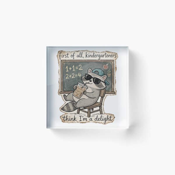 Item preview, Funny Raccoon Kindergarten Teacher Classroom designed and sold by Yellowriversss.