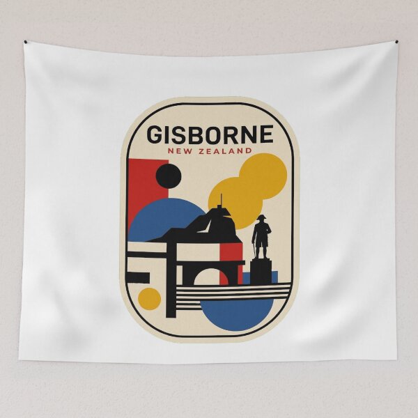 Item preview, Retro Gisborne Bauhaus Geometric Skyline designed and sold by k3rstman1.