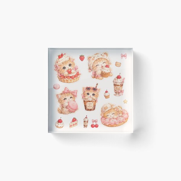 Item preview, dessert kitty cute sticker designed and sold by sara747.
