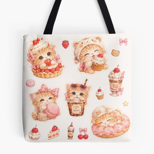 Item preview, dessert kitty cute sticker designed and sold by sara747.