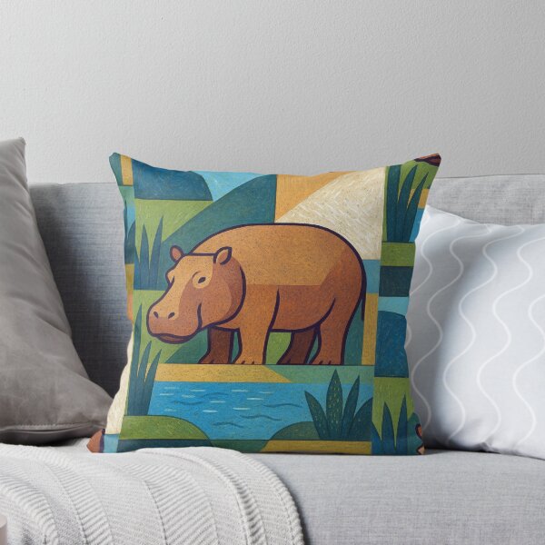 Item preview, Hippo - a Geometric illustration. designed and sold by GalleryKauffeld.