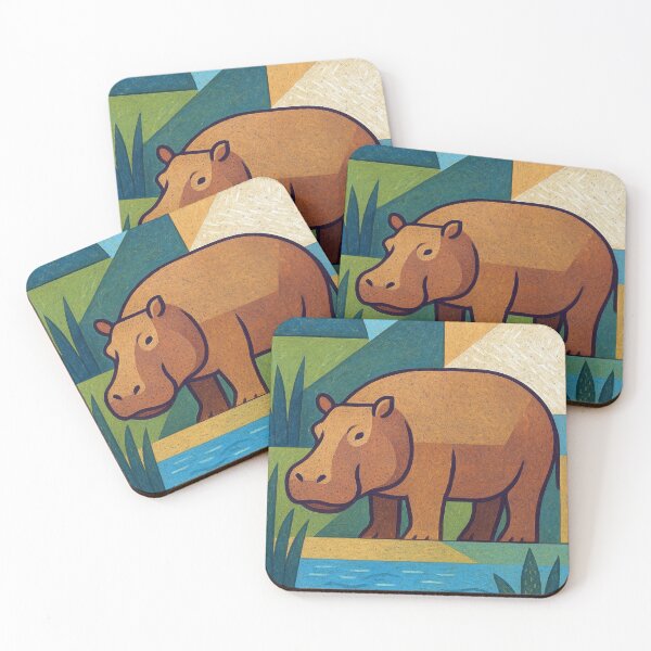 Item preview, Hippo - a Geometric illustration. designed and sold by GalleryKauffeld.