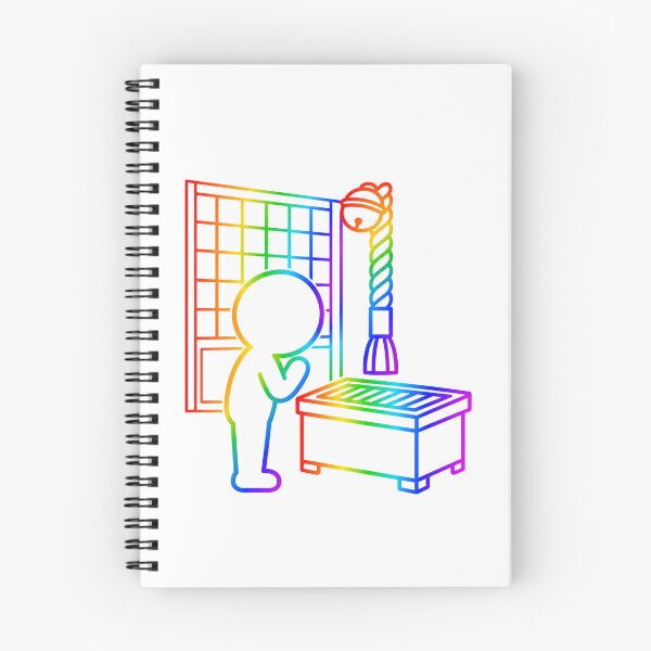 Item preview, Japanese Shrine Prayer - Faith and Gratitude Pictogram（Rainbow Line） designed and sold by japan-picto.