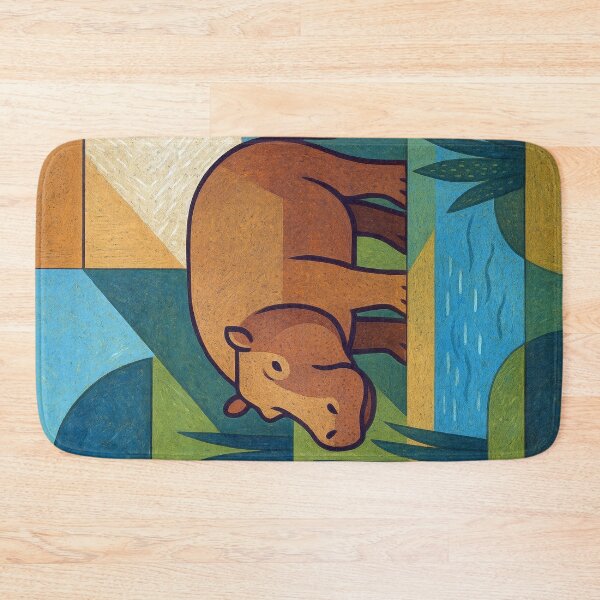 Item preview, Hippo - a Geometric illustration. designed and sold by GalleryKauffeld.