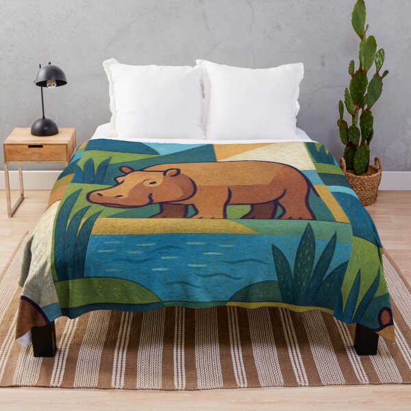 Item preview, Hippo - a Geometric illustration. designed and sold by GalleryKauffeld.