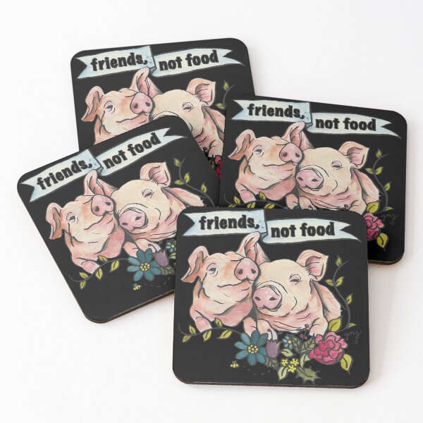 Item preview, Friends Not Food Cute Pig Illustration  designed and sold by NyasiaLeuschke.