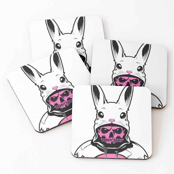 Item preview, Skull in Pink Contrast Bunny Hood  designed and sold by ALEGLAS.