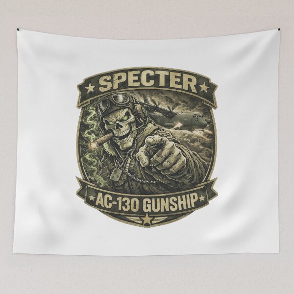 Item preview, Specter AC-130 Gunship Skull Emblem designed and sold by ALEGLAS.
