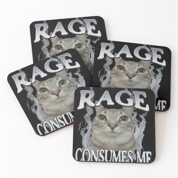 Item preview, Rage Consumes Me Cat Meme  designed and sold by NyasiaLeuschke.