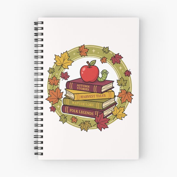 Item preview,  Cozy Fall Bookworm Apple Picking designed and sold by Oommen Studio .
