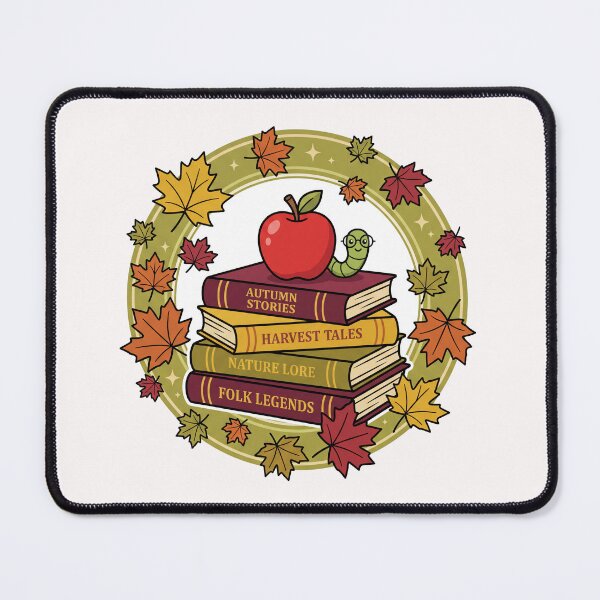 Item preview,  Cozy Fall Bookworm Apple Picking designed and sold by Oommen Studio .