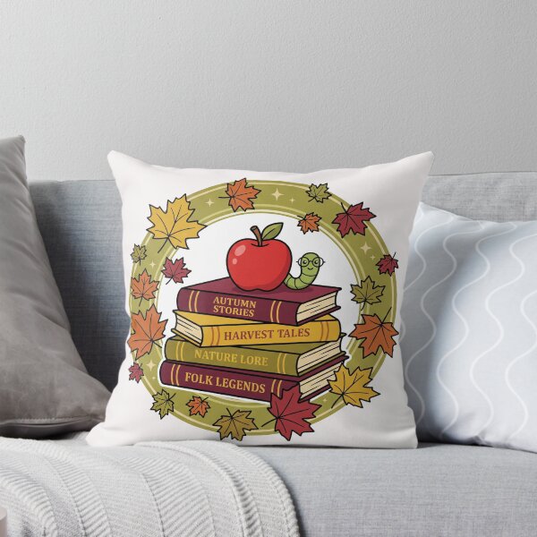 Item preview,  Cozy Fall Bookworm Apple Picking designed and sold by Oommen Studio .